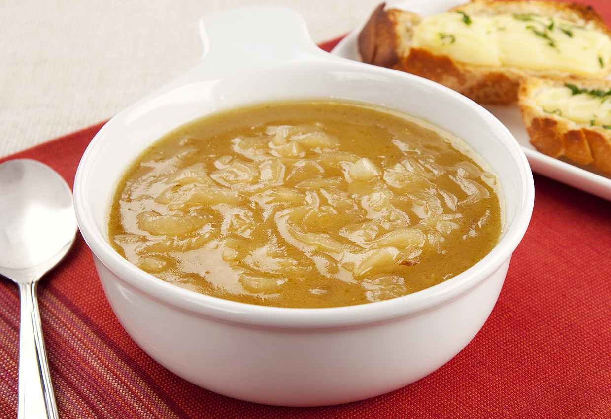 Receita de sopa de cebola simples