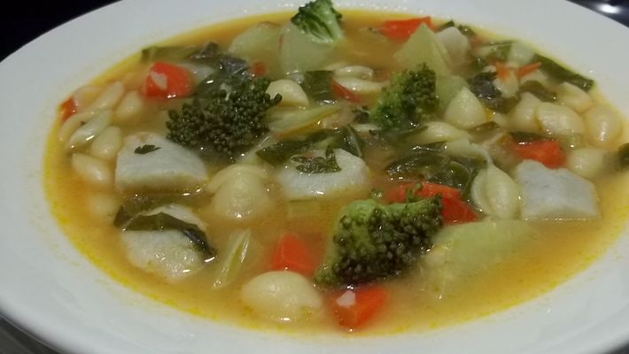 Receita de sopa de legumes e verduras