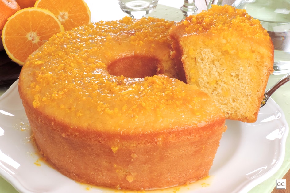 Receita de bolo de fubá com laranja caseiro fofinho