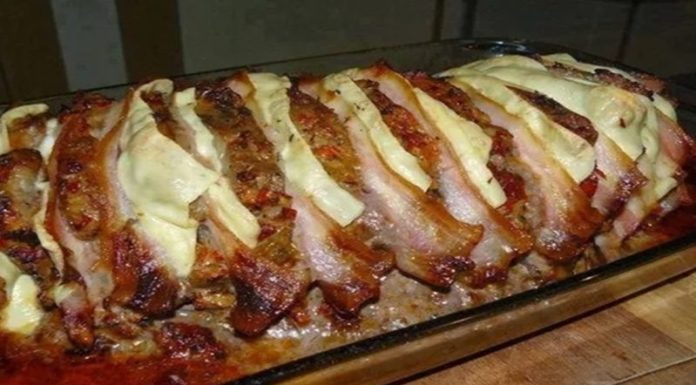 Lombo de porco recheado com queijo e bacon muito gostoso